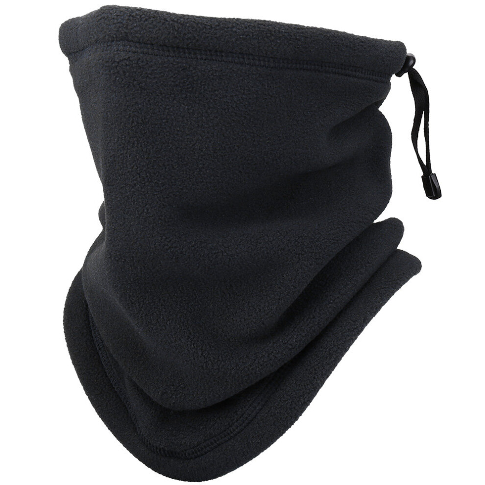 Winter Cold Weather Bandana Fleece Tube Scarf Mask Windproof Half Face Cover Ski Snowboard Neck Warmer Gaiter Scarves Men Women Black 885656772361