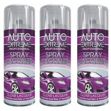 3 x 400ml Clear Lacquer Non Crack Spray Paint Car Bike Restore Metal