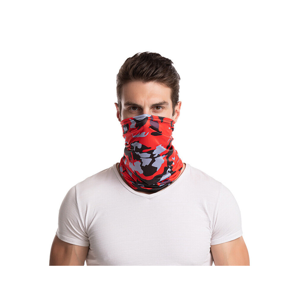 Men Women Camouflage Sunscreen Hiking Scarf Bandana Breathable Cycling Half Face Mask Outdoor Fishing Sports Sunscreen Scarf 885657889990
