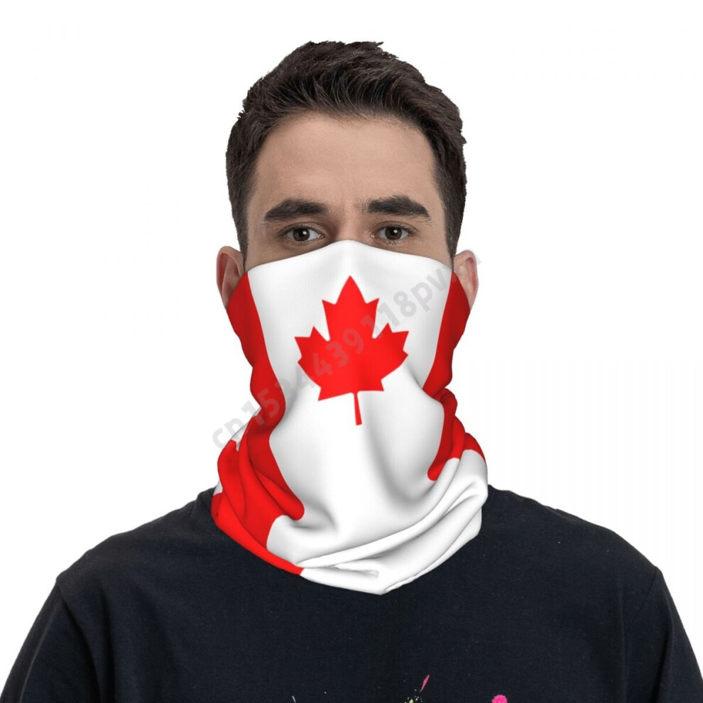 Canada Flag Canadian National Neckerchief Scarf Neck Face Mask Unisex Neck Warmer Seamless Bandana Headwear Cycling Hiking 885657894291