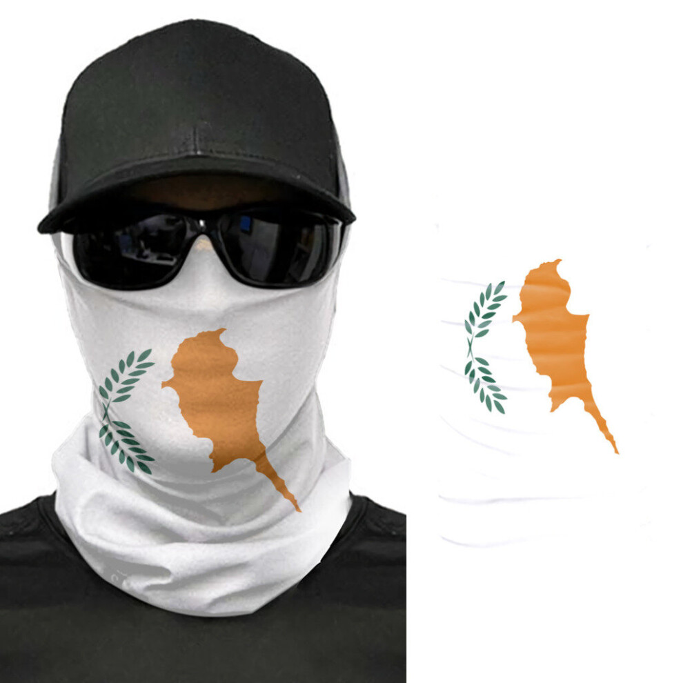 Cyprus Flag Scarf Neck Face Mask Unisex Neck Warmer Seamless Bandana Headwear Cycling Hiking 885657894703