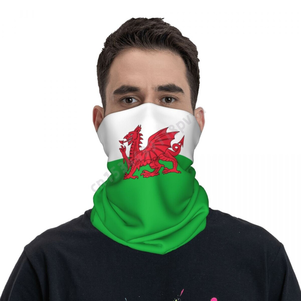 Wales Flag Welsh Cymru National Neckerchief Scarf Neck Face Mask Unisex Neck Warmer Seamless Bandana Headwear Cycling Hiking 885657894628