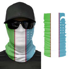Uzbekistan Flag Scarf Neck Face Mask Unisex Neck Warmer Seamless Bandana Headwear Cycling Hiking