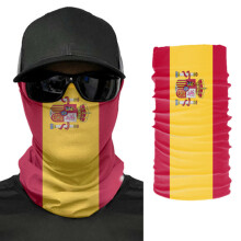 Spain Flag Scarf Neck Face Mask Unisex Neck Warmer Seamless Bandana Headwear Cycling Hiking