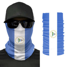 nicaragua Flag Scarf Neck Face Mask Unisex Neck Warmer Seamless Bandana Headwear Cycling Hiking