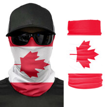 Canada Flag Scarf Neck Face Mask Unisex Neck Warmer Seamless Bandana Headwear Cycling Hiking