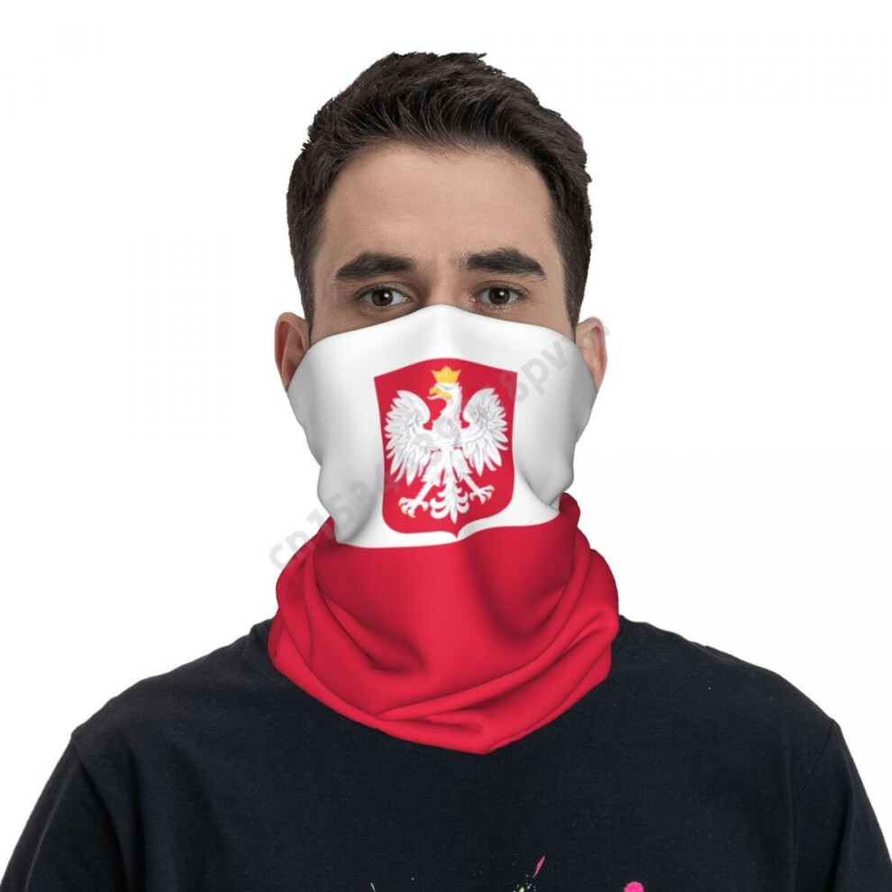 Poland Flag Polish National Neckerchief Scarf Neck Face Mask Unisex Neck Warmer Seamless Bandana Headwear Cycling Hiking 885657895052