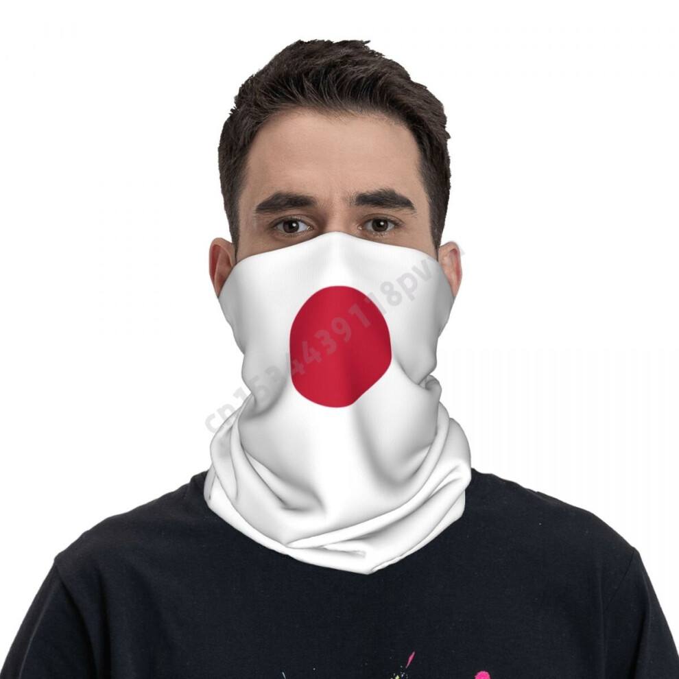 Japan Flag National Neckerchief Scarf Neck Face Mask Unisex Neck Warmer Seamless Bandana Headwear Cycling Hiking White 885657895113
