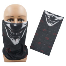 Protective Seamless Warm Halloween Skull Head Bandanas Tube Scarf Outdoor Scarf Men Riding Camping Scarf Full Cover Neck Gaiter