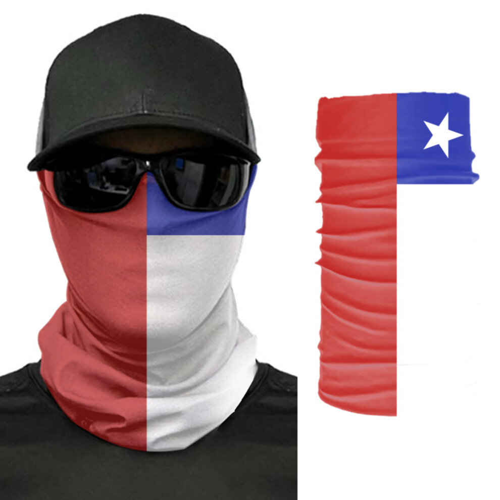 Chile Flag Scarf Neck Face Mask Unisex Neck Warmer Seamless Bandana Headwear Cycling Hiking 885657896820