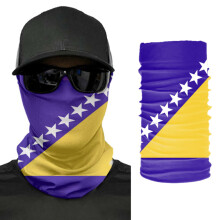 Bosnia and Herzegovina Flag Scarf Neck Face Mask Unisex Neck Warmer Seamless Bandana Headwear Cycling Hiking
