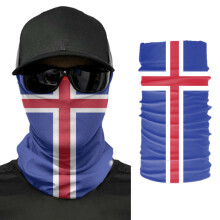 Iceland Flag Scarf Neck Face Mask Unisex Neck Warmer Seamless Bandana Headwear Cycling Hiking