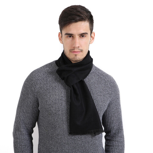 Men's Cashmere Scarf Solid Scarves * Winter Warm Smooth Scarf