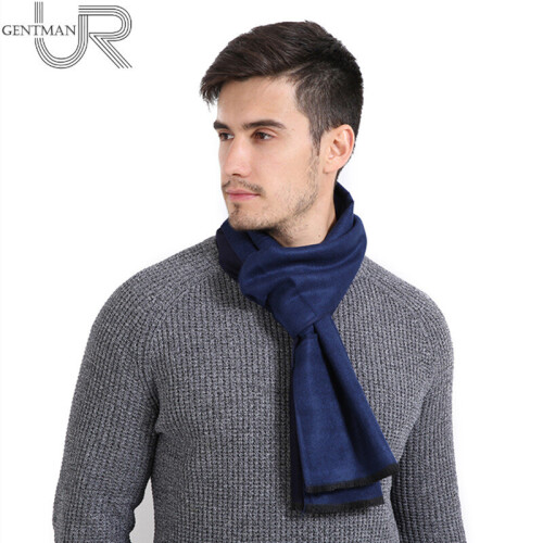 Men's Cashmere Scarf Solid Scarves * Winter Warm Smooth Scarf 1