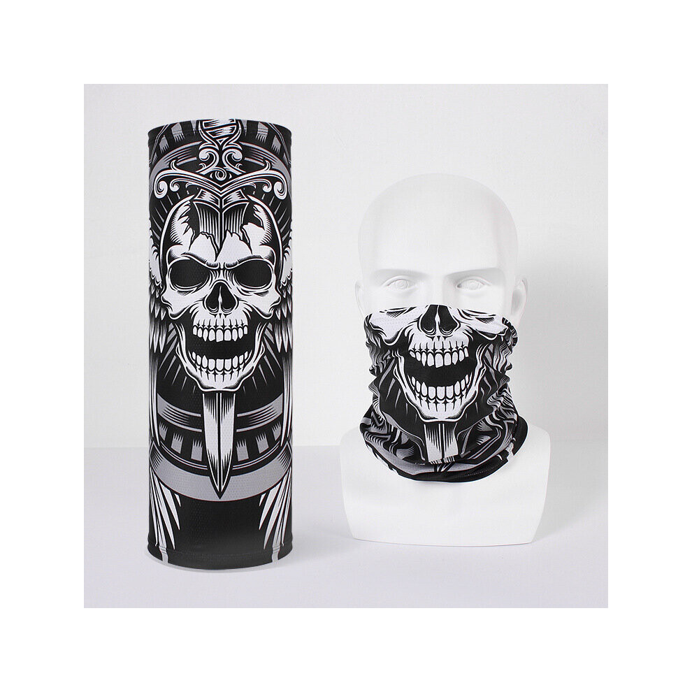 Ice Silk Skull Outdoors Fishing Cycling Sunscreen Scarf Unisex Face Scarf Neck Uv Sun Cover Smooth Breathable Sports 885657898688