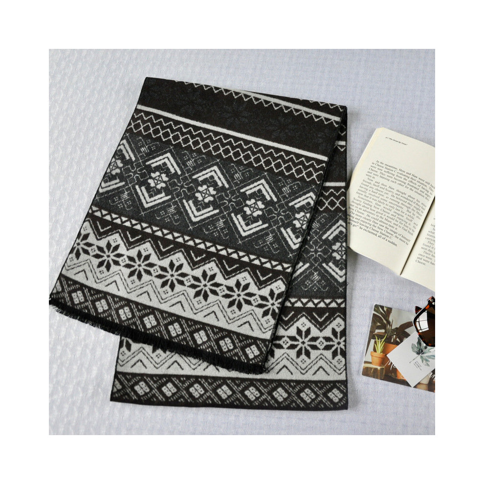 Spot geometric 100% silk autumn and winter men's and women's scarves-image-OPC-PBQQBQW-NEW