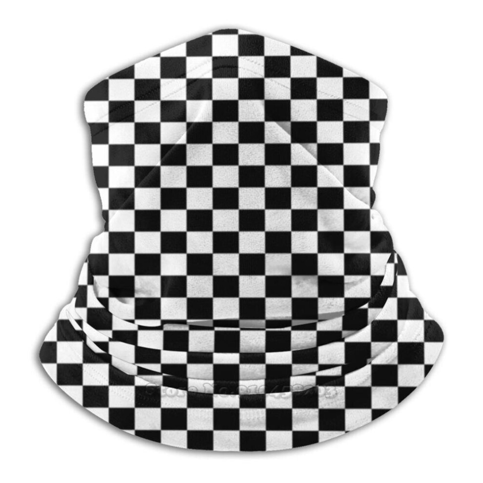 Checked Mask Cycling Motorcycle Headwear Washable Scarf Neck Warmer Mask Check Checkers Chequered Checker Checkered And Multicoloured 885656771449