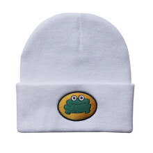 Parappa the Rapper Beanie Embroidery Winter Hat Cotton Frog Knitted Hat Skullies Beanies Hat Hip Hop Knit Cap Casual
