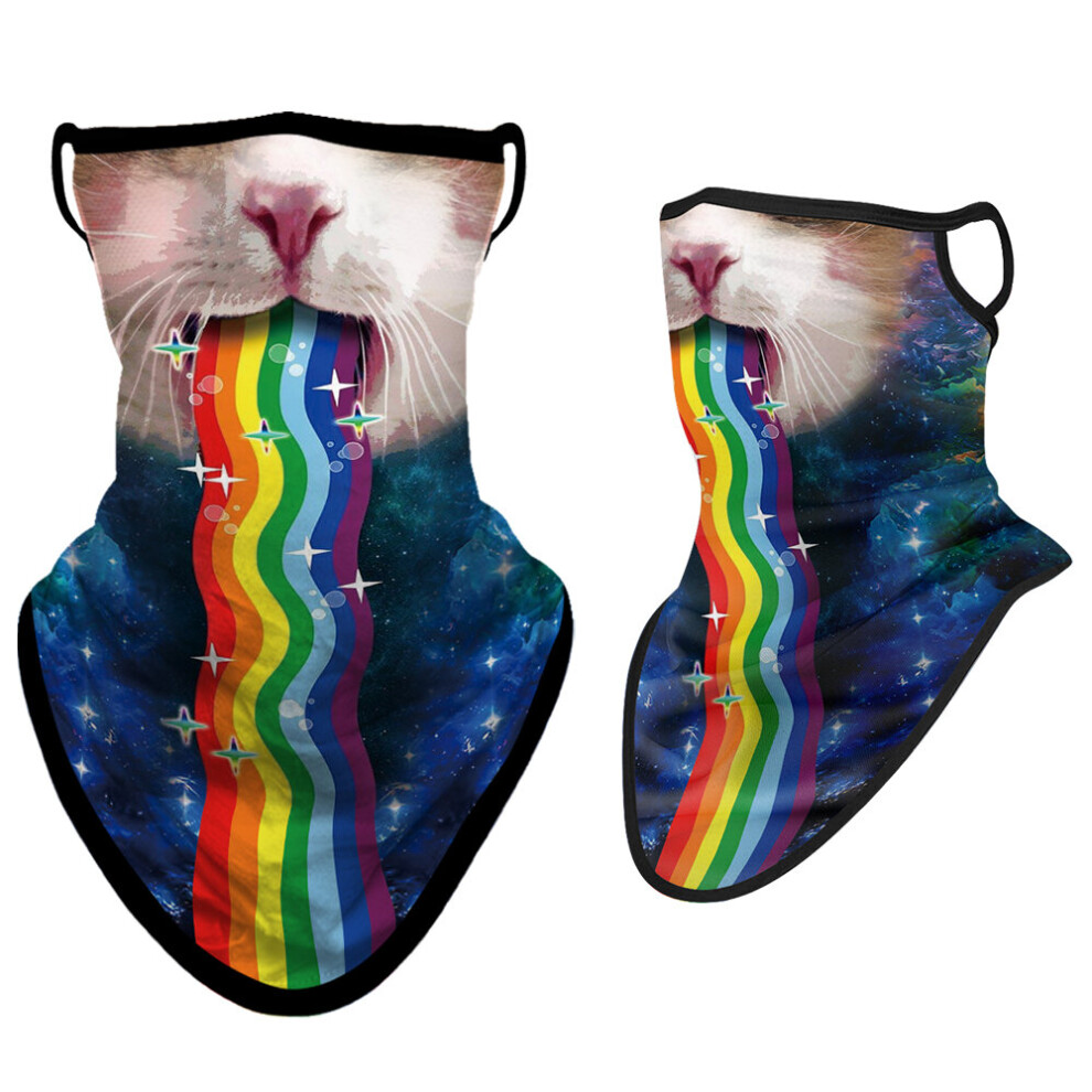 3D Headband National Flag Neck Gaiter Tube Scarves Hanging Ear Cover Scarf Breathable Sun Face Guard Skull Ghost Bandana Multicoloured 885657942367