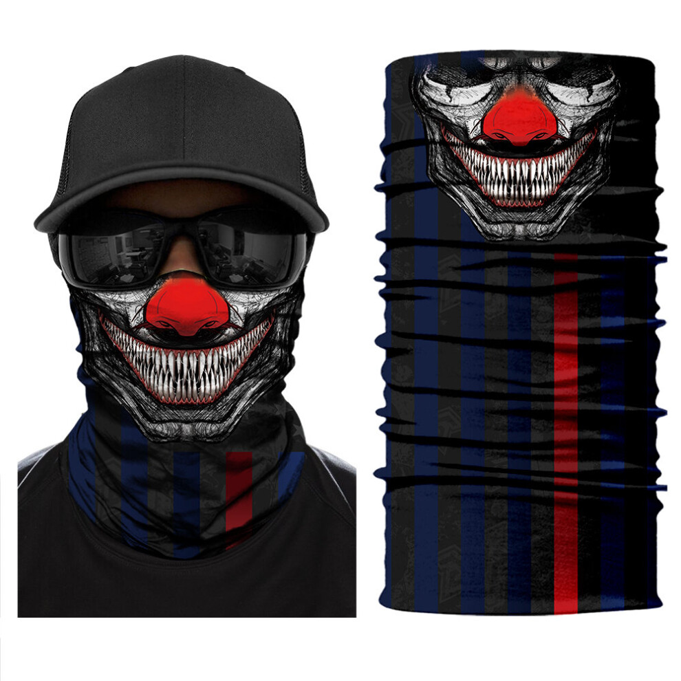 Scarf Halloween Summer Skull Mask Joker Clown Tube Neck Cover Face Scarves Bicycle Motorcycle Sport Bandana Headband Headscarf Multicoloured 885657944118