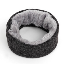 children's winter men's knit scarf ladies thick velvet collar bib warm soft scarf unisex outdoor warm loose slouchy beanie