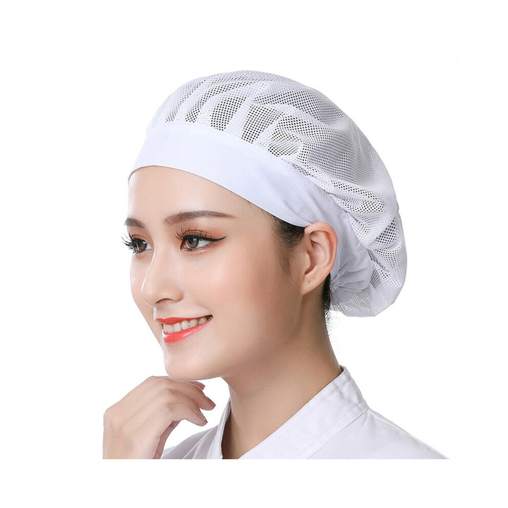Men Women Mesh Work Hat Dust-Proof Chef Hotel Bakery Kitchen Uniform Workwear Work Cap 885657946150