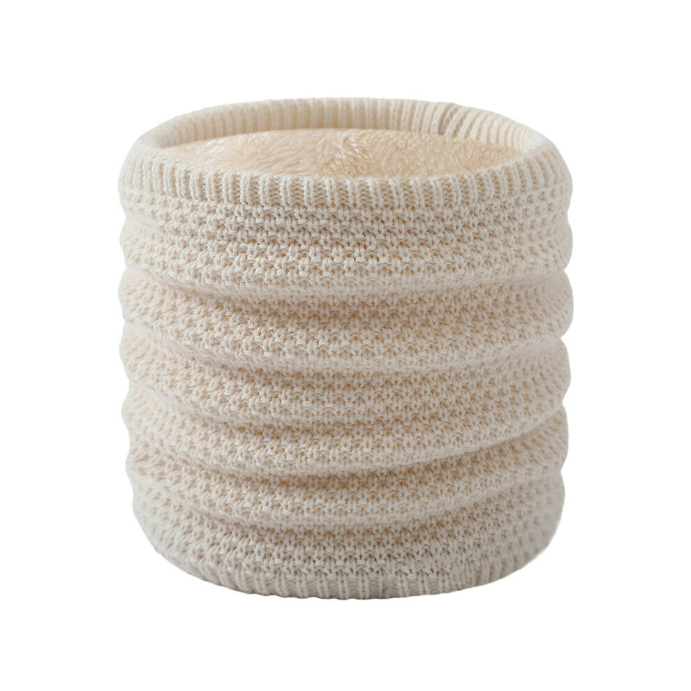 Fleece Lined Neck Warmer Neckerchief Outdoor Ski Face Cover Snood Scarves Unisex Couple Knitted Scarf Solid Plus Velvet-image-OPC-PBQQDMG-NEW