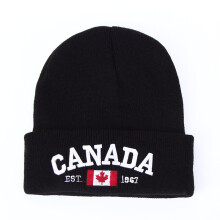Unisex Famous Man Women canada Warm Winter Knitted Knitting Hat Beanies Double-sided Turtleneck Cap Ski Cap