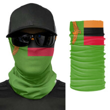 Zambia Flag Scarf Neck Face Mask Unisex Neck Warmer Seamless Bandana Headwear Cycling Hiking