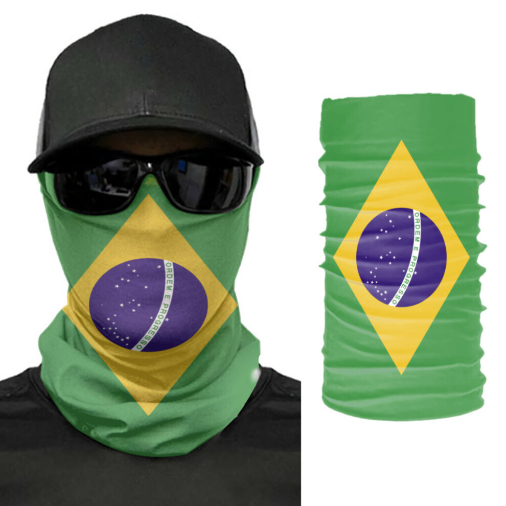 Brazil Flag Scarf Neck Face Mask Unisex Neck Warmer Seamless Bandana Headwear Cycling Hiking 885657948963