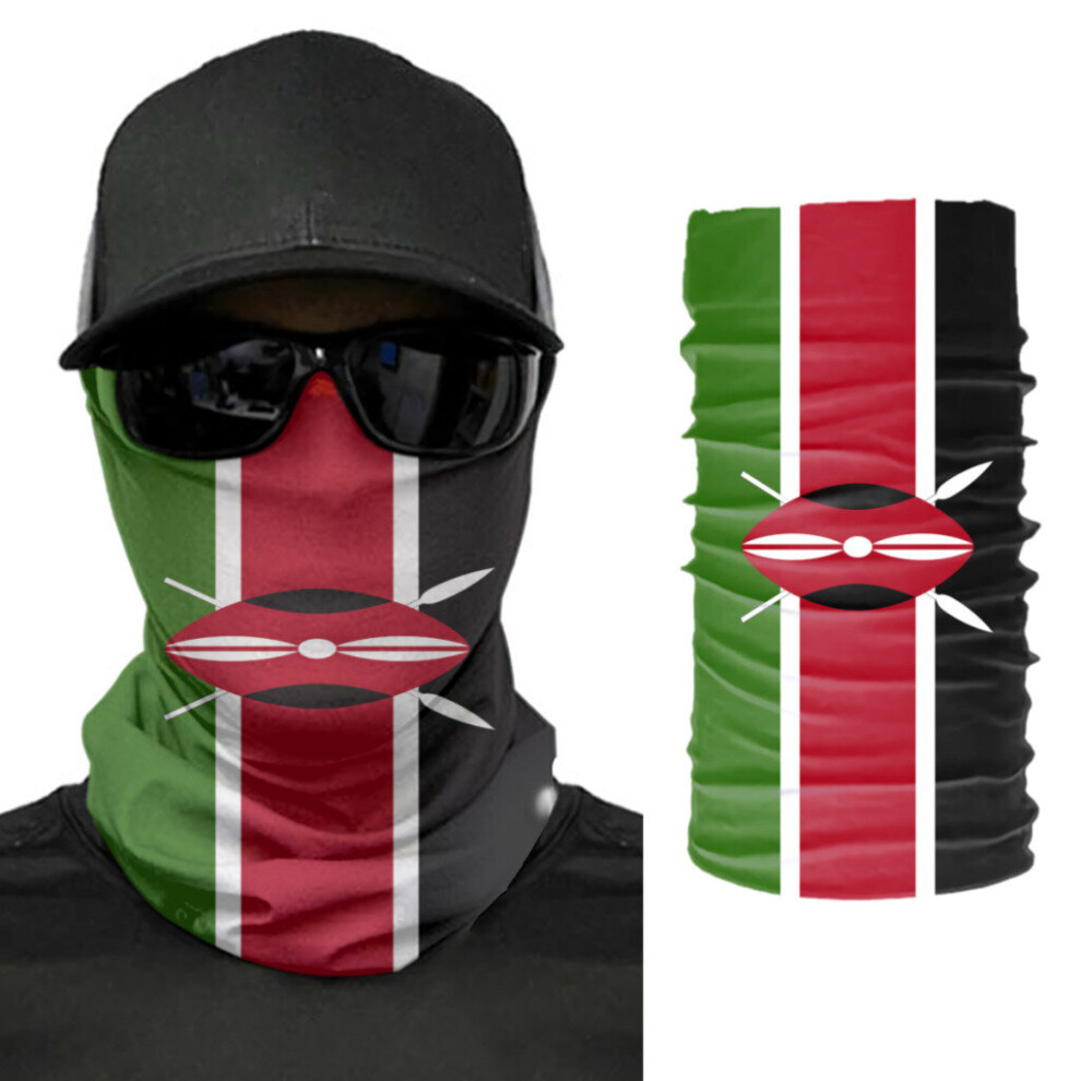 Kenya Flag Scarf Neck Face Mask Unisex Neck Warmer Seamless Bandana Headwear Cycling Hiking 885657948932