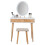 ELECWISH Dressing Table Stool Set Makeup Mirror w/LED Light 1