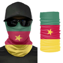 Cameroon Flag Scarf Neck Face Mask Unisex Neck Warmer Seamless Bandana Headwear Cycling Hiking