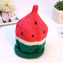 Knit Watermelon Hats For Kids Curling Children Winter Warm Hat Soft Comfortable Girls Boys Beanie Cap