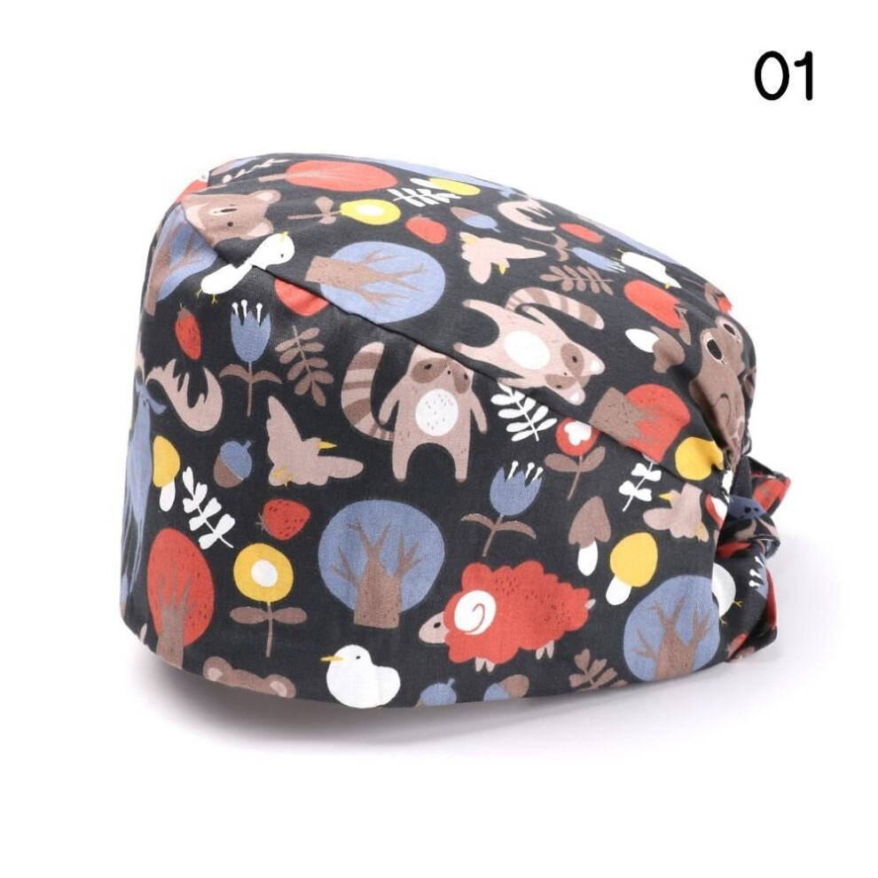 Surgical Scrub Cap Doctor Nurse Cotton Bouffant Hat Adjustable Headcover 885657951482