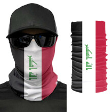 Iraq Flag Scarf Neck Face Mask Unisex Neck Warmer Seamless Bandana Headwear Cycling Hiking