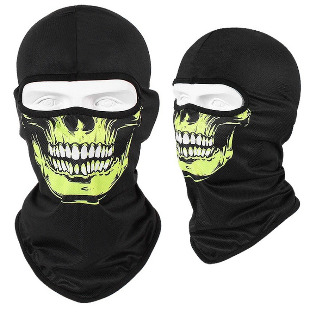 Tactical 3D Ghost Printed Balaclava Bandana Ski Motorcycle Beanie Full Face Mask Halloween Skull Mask Multicoloured 885657952571