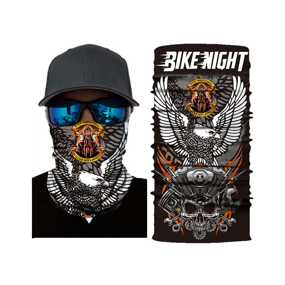 3D Seamless Balaclava Magic Scarf Neck Face Mask Ghost Skull Skeleton Head Bandana Shield Headband Headwear Bandanas Men Bicycle Multicoloured 885657942763