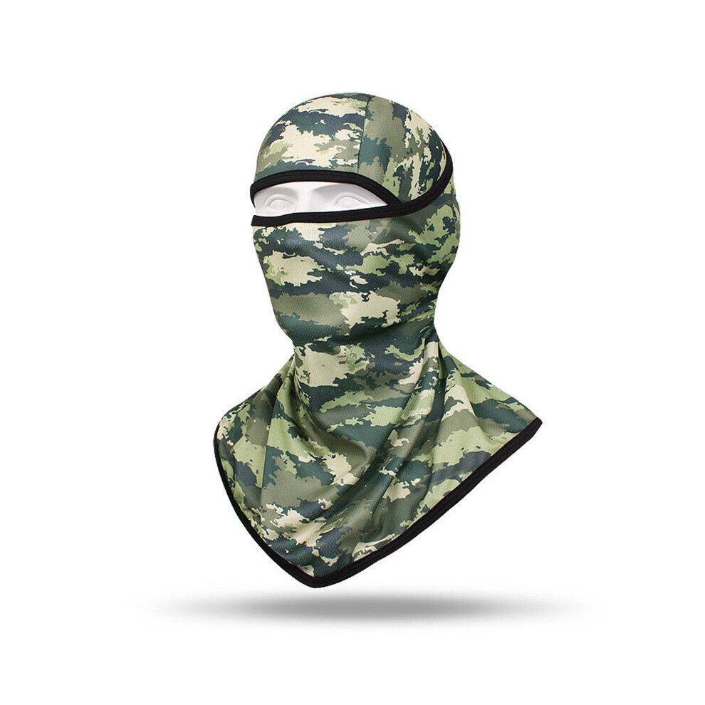 (H01 White-L) Full Face Cover Ski Mask Camouflage Balaclava Cap Windproof Breathable Face Scarf Mask Cycling Fishing Bandana Beanies Hats Multicoloured 885657954094