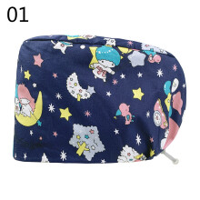 Cartoon Print Nurse Cap Women Surgical Cap Pet Hospital Surgeon Cap Dentist Cap Beauty Salon Chef Breathable Scrub Cap