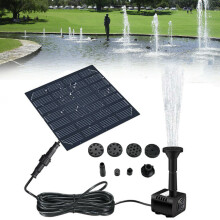 Powered Solar Fountain Garden Pond Water Feature Pump Kit Panel Pump Submersible