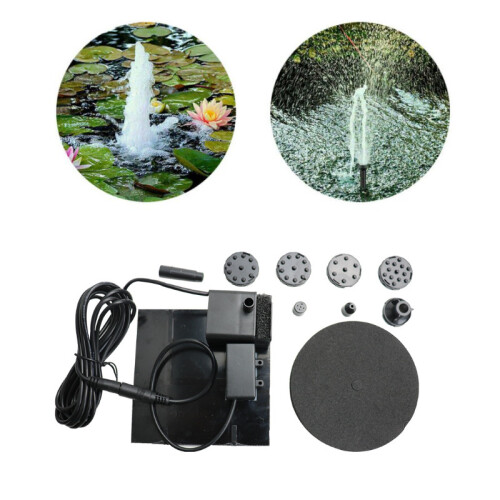 Powered Solar Fountain Garden Pond Water Feature Pump Kit Panel Pump Submersible 2