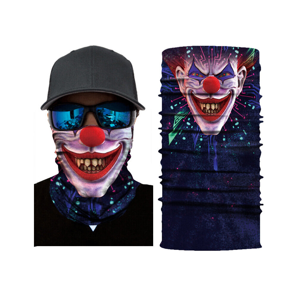 3D Seamless Balaclava Magic Scarf Neck Face Mask Ghost Joker Skeleton Head Bandana Shield Headband Headwear Bandanas Men Bicycle Multicoloured 885657956531