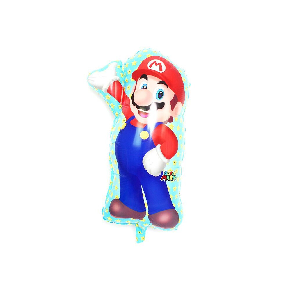 (2) Mario Balloons Super Children Birthday Party Decoration Cartoon Bros Luigi
