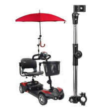 Umbrella Attachment Adjustable Clamp Stands Connector Pipe Handle Wheelchair