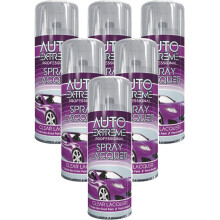 6 x 400ml Clear Lacquer Non Crack Spray Paint Car Bike Restore Metal