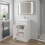 Artis Flat Pack Gloss White Free Standing Vanity Unit & Basin - Doors 500mm 3