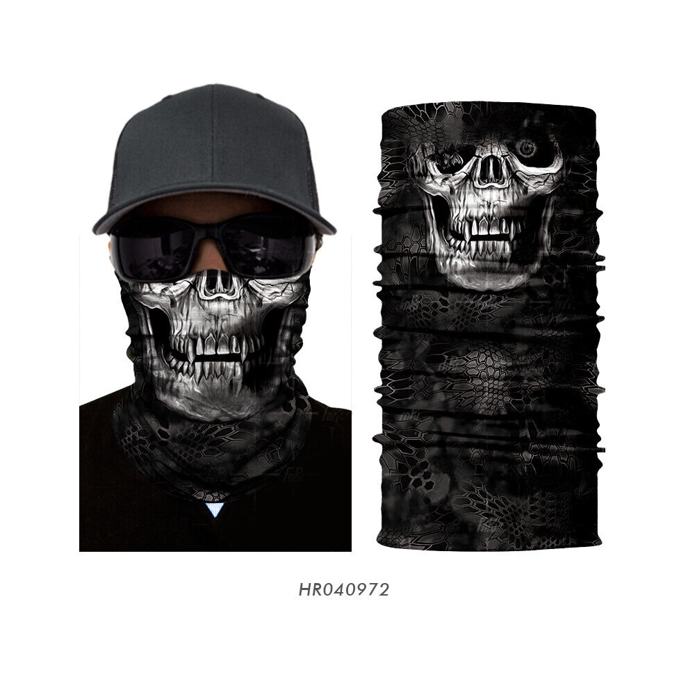 Seamless Balaclava Magic Scarf Neck Face Cover Ghost Skull Skeleton Head Bandana Shield Headband Headwear Bandanas Men Bicycle Multicoloured 885657965687
