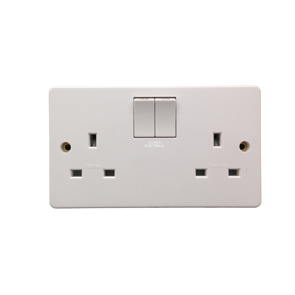 Crabtree 4306 Double Gang Switch Socket 13A - 2 Gang 5017399008666