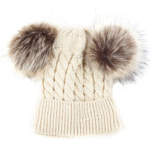 Winter Baby Knitted Plush Scarf Hat For Children Warm Snood For Girls Boys Kids HatS Scarf Set Accessories